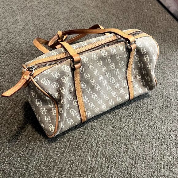 Dooney & Bourke All Over Signature Print Mini Shoulder Bag Y2K - Picture 7 of 14